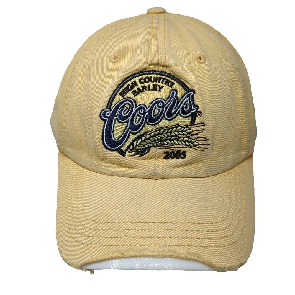 Ouray Baseball Cap Yellow One Size Coors High Country Barley Strapback Beer Hat